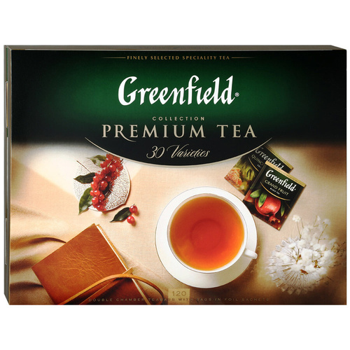 Greenfield подарочный набор 120. Greenfield Premium Tea collection 120. Набор чая Гринфилд 120 пакетиков. Чай Гринфилд ассорти 120 пакетиков. Набор чая Гринфилд премиум.