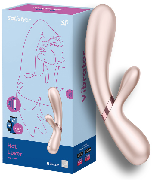 Satisfyer Hot Lover Dual Motor Heat Function Rechargeable App Controlled Rabbit Vibrator main image 1