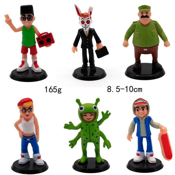 Subway Surfers 6pcs фигурки кукол пластиковые украшения модели
