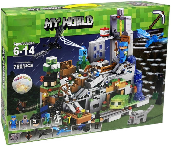 Конструктор MY WORLD Майнкрафт Горная пещера 760 деталей - купить с ...