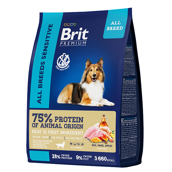 Сухой корм Brit Premium Dog Sensitive с ягненком и индейкой, для ...