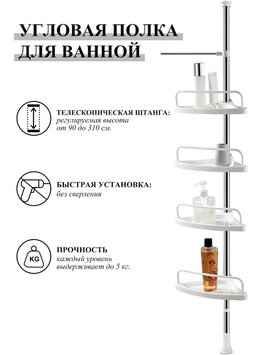 Полки для аксессуаров в ванную