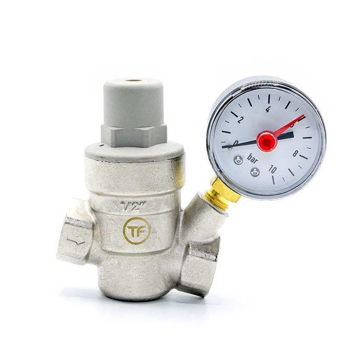 Редуктор давления THERMOFIX 1/2" мембранный с манометром до 10 бар ...