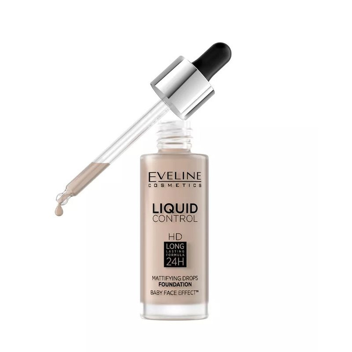Eveline Cosmetics Тональная основа LIQUID CONTROL, т.020 Розово-бежевый ...