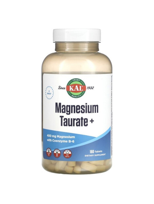 Магний таурат Кал, Magnesium Taurate KAL, 400 мг, 180 таблеток - купить ...