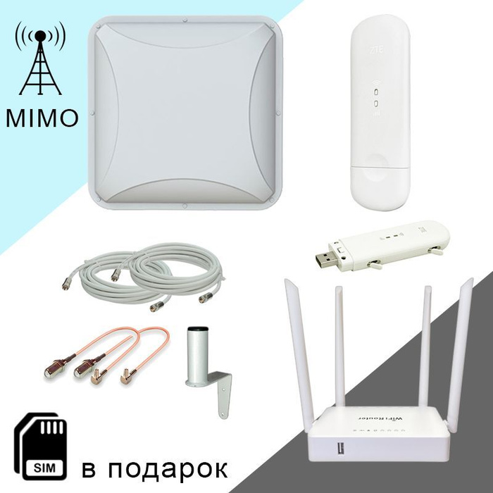 Комплект для интернета и раздачи I Модем ZTE MF79 I роутер I Антенна ...