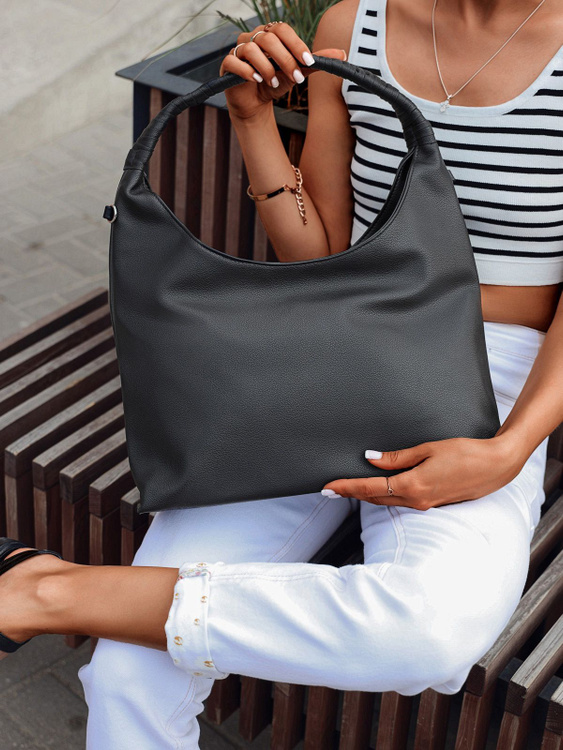 Сумка женская большая на плечо хобо полумесяц, повседневная ...