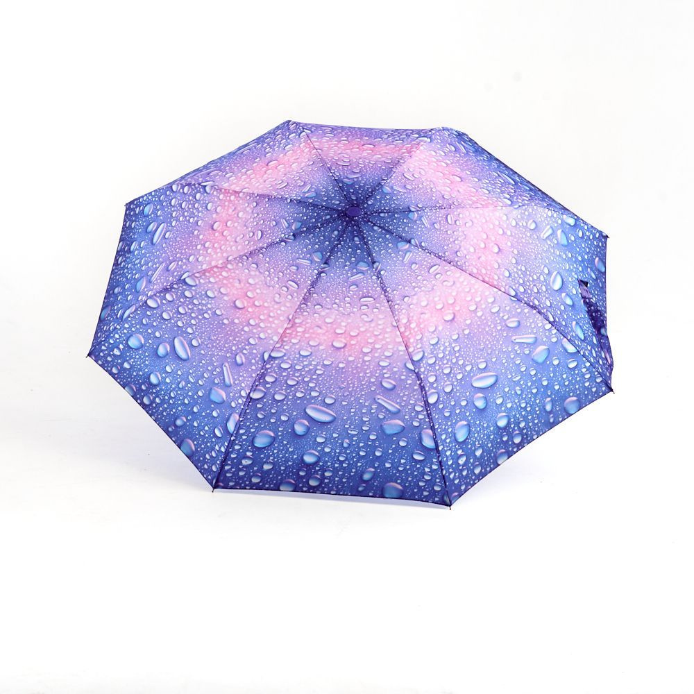 Зонт Raindrops, Полный автомат, 3 сложения, разноцветный купить по ...