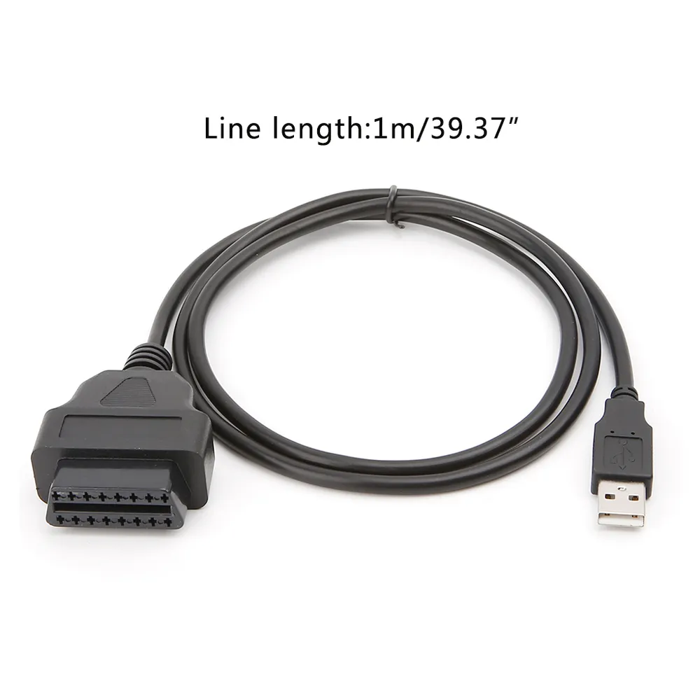 1 1-метровый 16-контактный кабель для преобразования OBD2 в USB, вариант