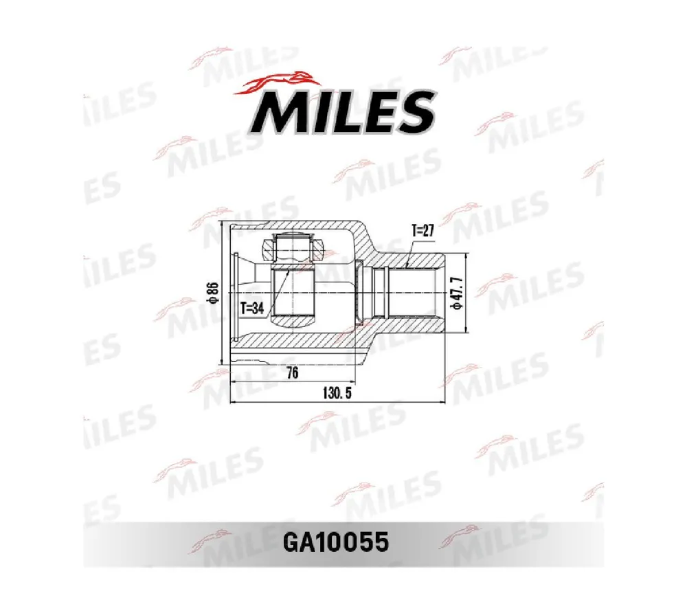 ШРУС SSANGYONG KYRON 05-12/ACTYON 01-09/REXTON 02- внутр. GA10055, вариант, фото 3