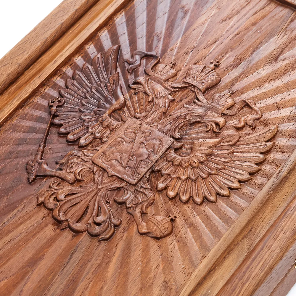 Нарды-шашки деревянные "Герб России", вариант, фото 4