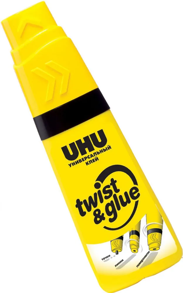 Клей универсальный с 3х позиционным аппликатором UHU Twist&Glue, 90 мл, 35 мл, фото 3