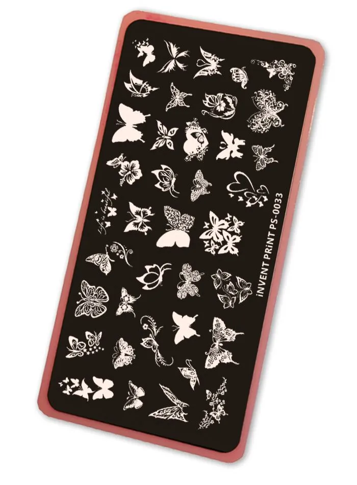 iNVENT PRiNT Пластина для стемпинга, Бабочки PS-33, вариант, фото 2