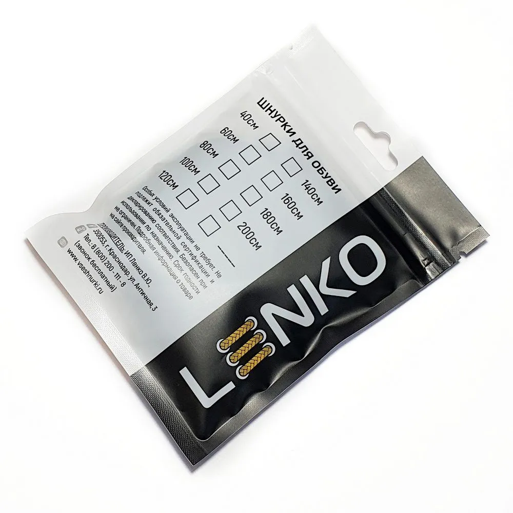 Шнурки для обуви LENKO вощеные черные плоские 100 см, 6 мм, черный, фото 6