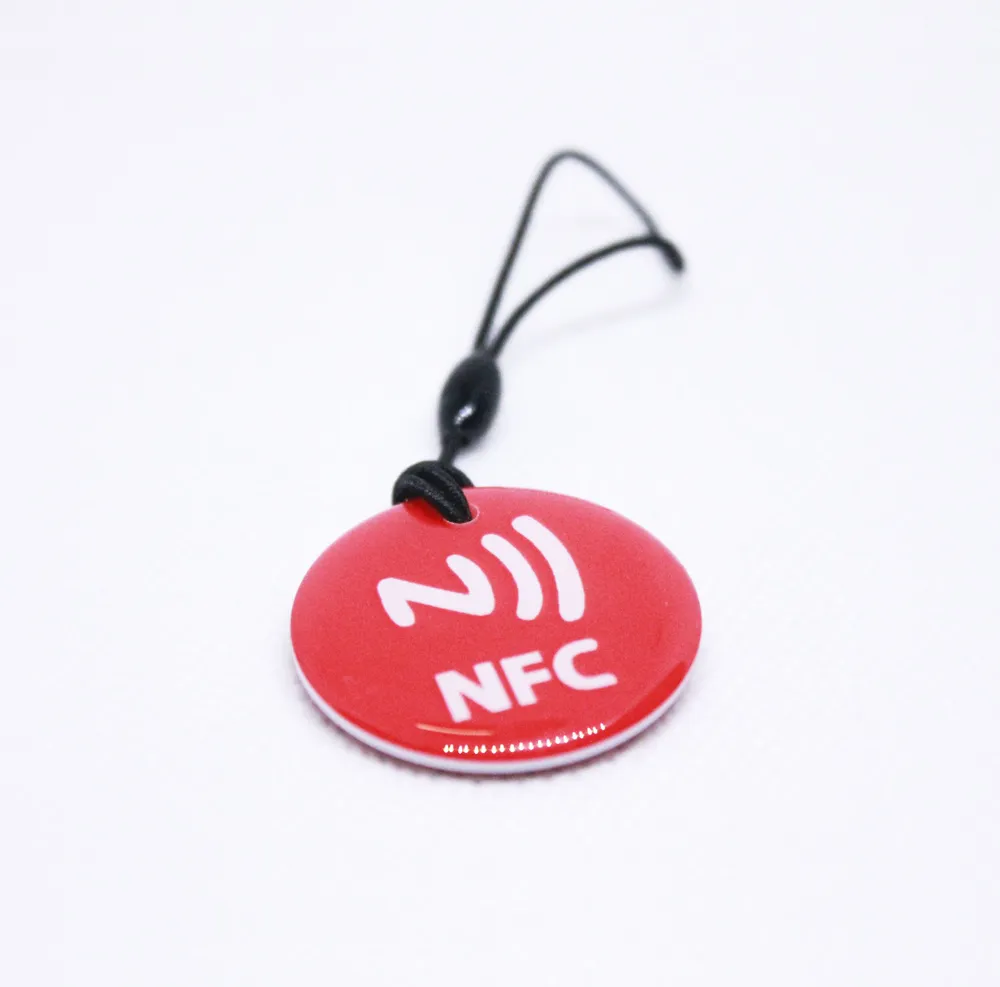NFC метка-брелок эпоксидный (1 шт) для автоматизации умный дом (электронная визитка) Красный цвет, 1 шт, фото 2