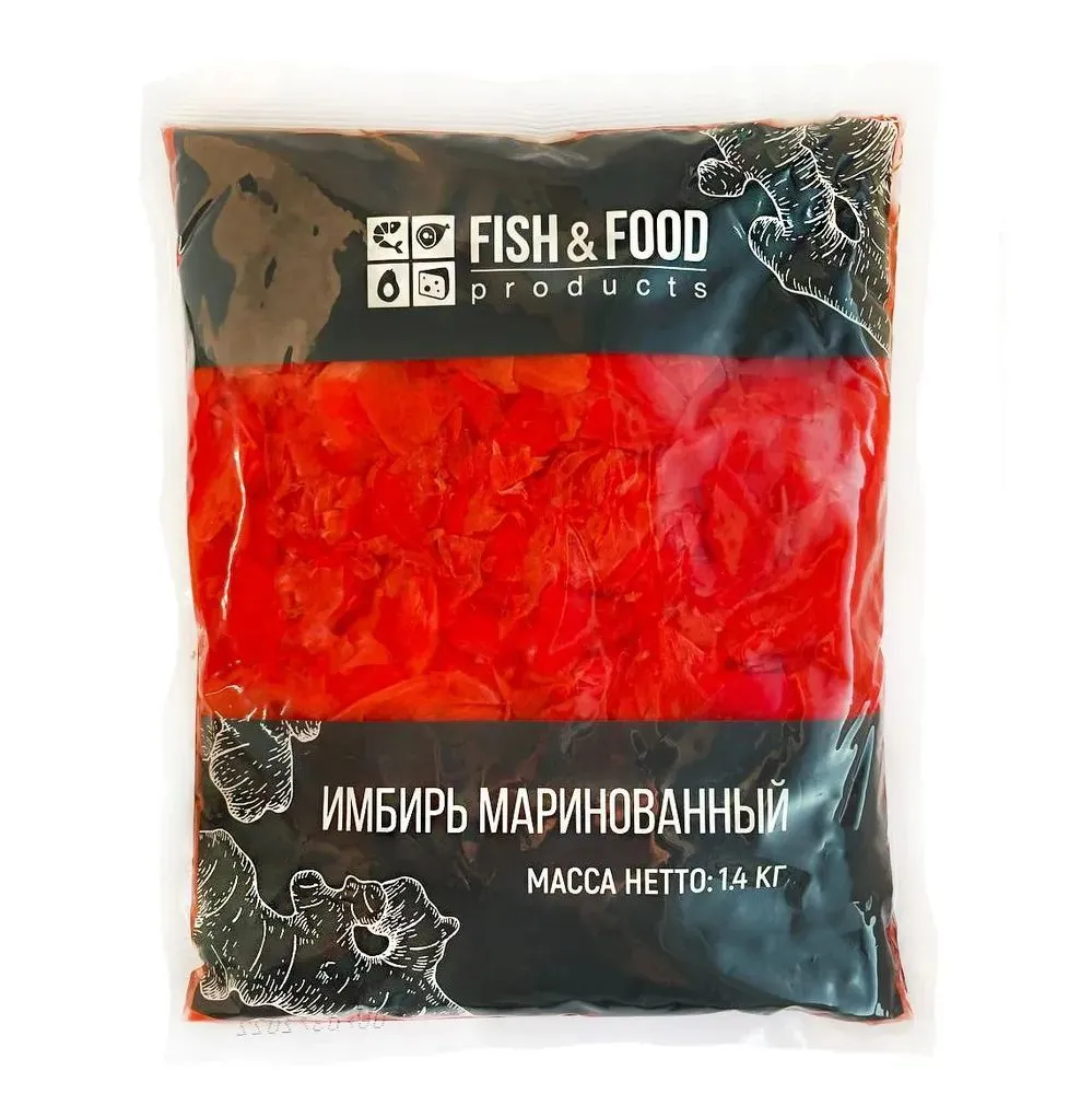 Fish & Food Имбирь маринованный 1000г. 1шт., 1 кг, 1 шт, фото 2
