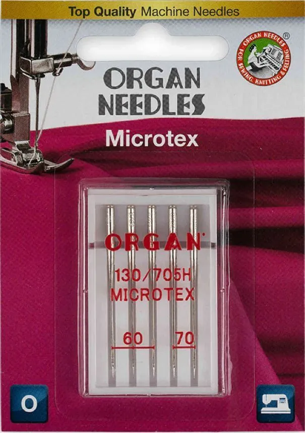 Иглы для швейных машин ORGAN микротекс №60-70, уп.5 игл, вариант, фото 2