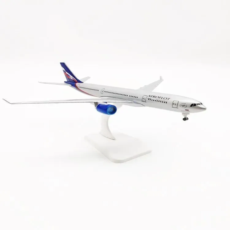 Модель самолета металлическая с шасси 20 см Аэрофлот Aeroflot A330, вариант, фото 2