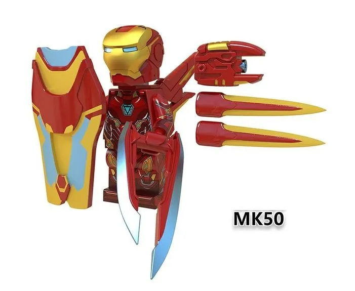 Минифигурка Мстители Железный Человек / Iron Man MK50 совместима с конструкторами лего (4.5см, пакет) WM739, вариант