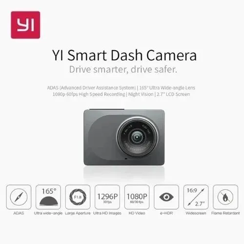 Original xiaomi yi Smart Dash Cam для автомобиля ADAS 2.7 экран Full HD 1080P Dash Cam, вариант, фото 4