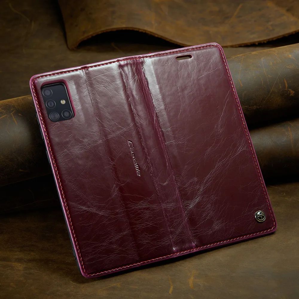 Caseme Кожаный книжка чехол для Samsung Galaxy A51 4G / M40S / Самсунг A51 4G с визитницей из экокожи, 4 г, 4 г, фото 6
