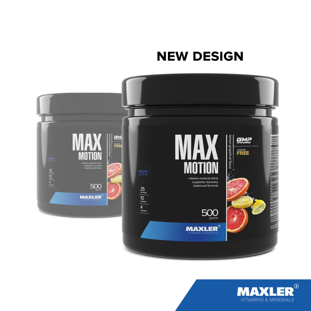 Витаминно-минеральный комплекс Изотоник спортивный в порошке Maxler Max Motion 1000г Лимон - Грейпфрут, 500 г, фото 2