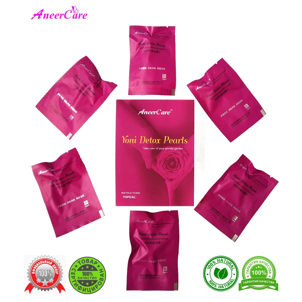Китайские фито тампоны Yoni Detox Pearls от AneerCare, курс 6 шт без мешочка. Фитотампоны женские травяные, 6 шт