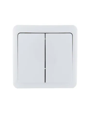 Lezard VIOLA Белый Выключатель 2-клавишный открытая установка 751-0200-101 - 1 шт