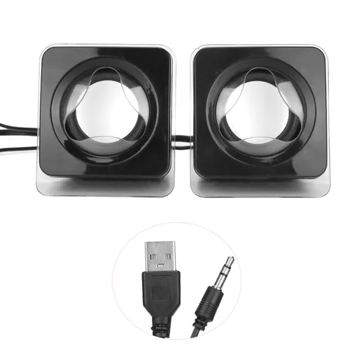 Мини-колонки USB 2.0 для компьютера, стерео звук, проводные динамики для ноутбука и ПК