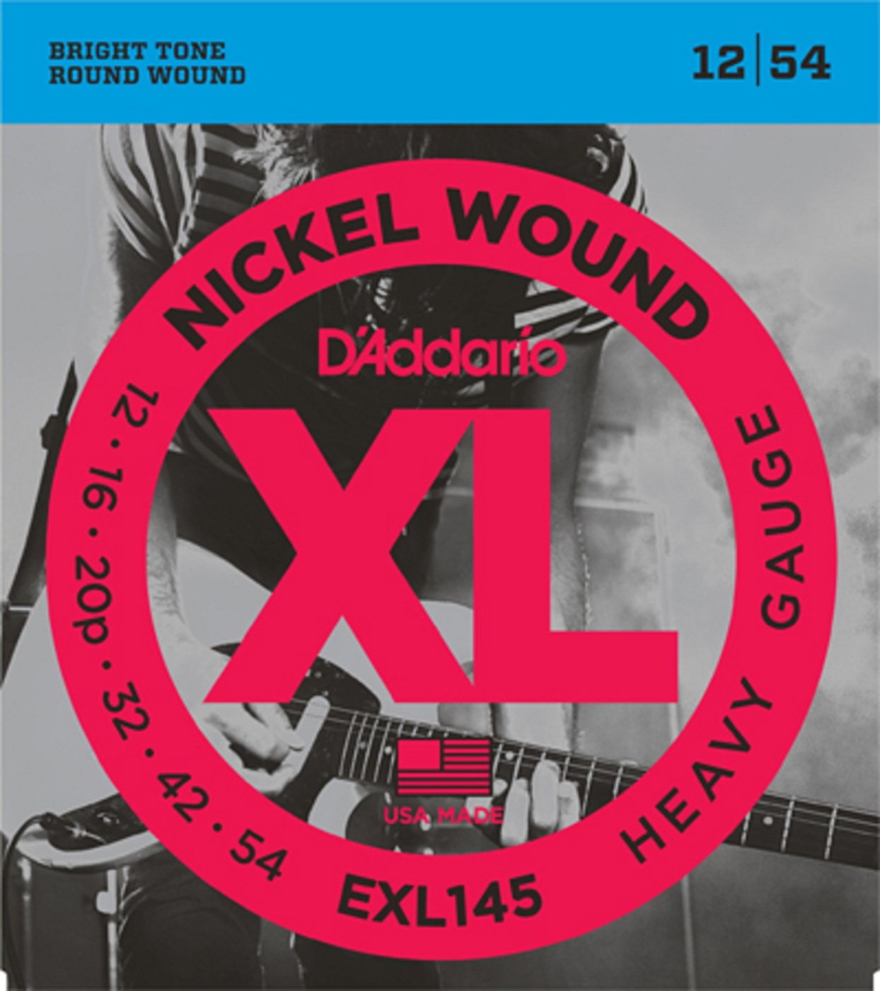 D'Addario EXL145 XL NICKEL WOUND Струны для электрогитары Heavy 12-54 ...
