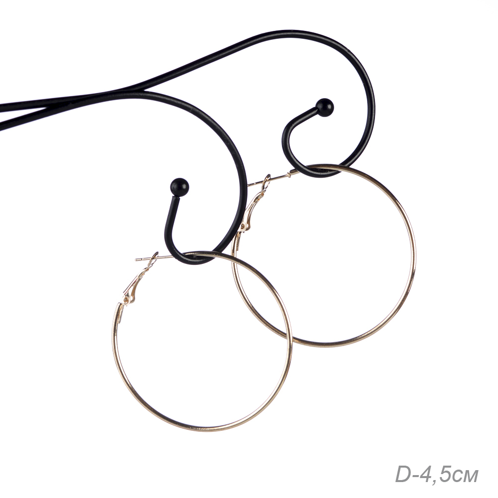 Серьги - кольца 4,5 см, 953A-6