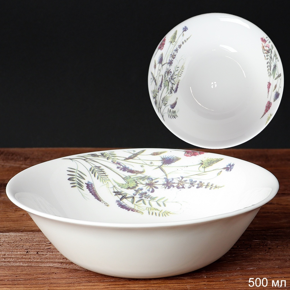 Салатник WHITE LILY, 500 мл, диаметр 16,5 см, зеленый, стеклокерамика