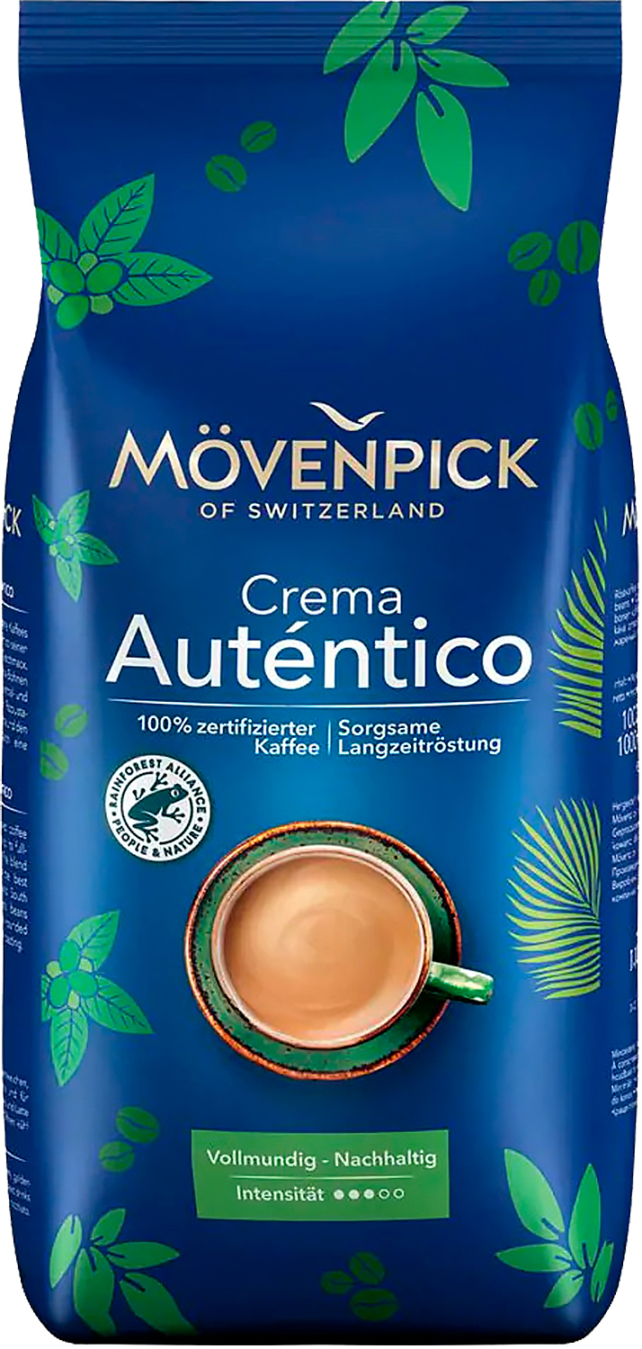 Кофе AUTENTICO Crema в зернах 1000 гр MOVENPICK (J.J. Darboven)