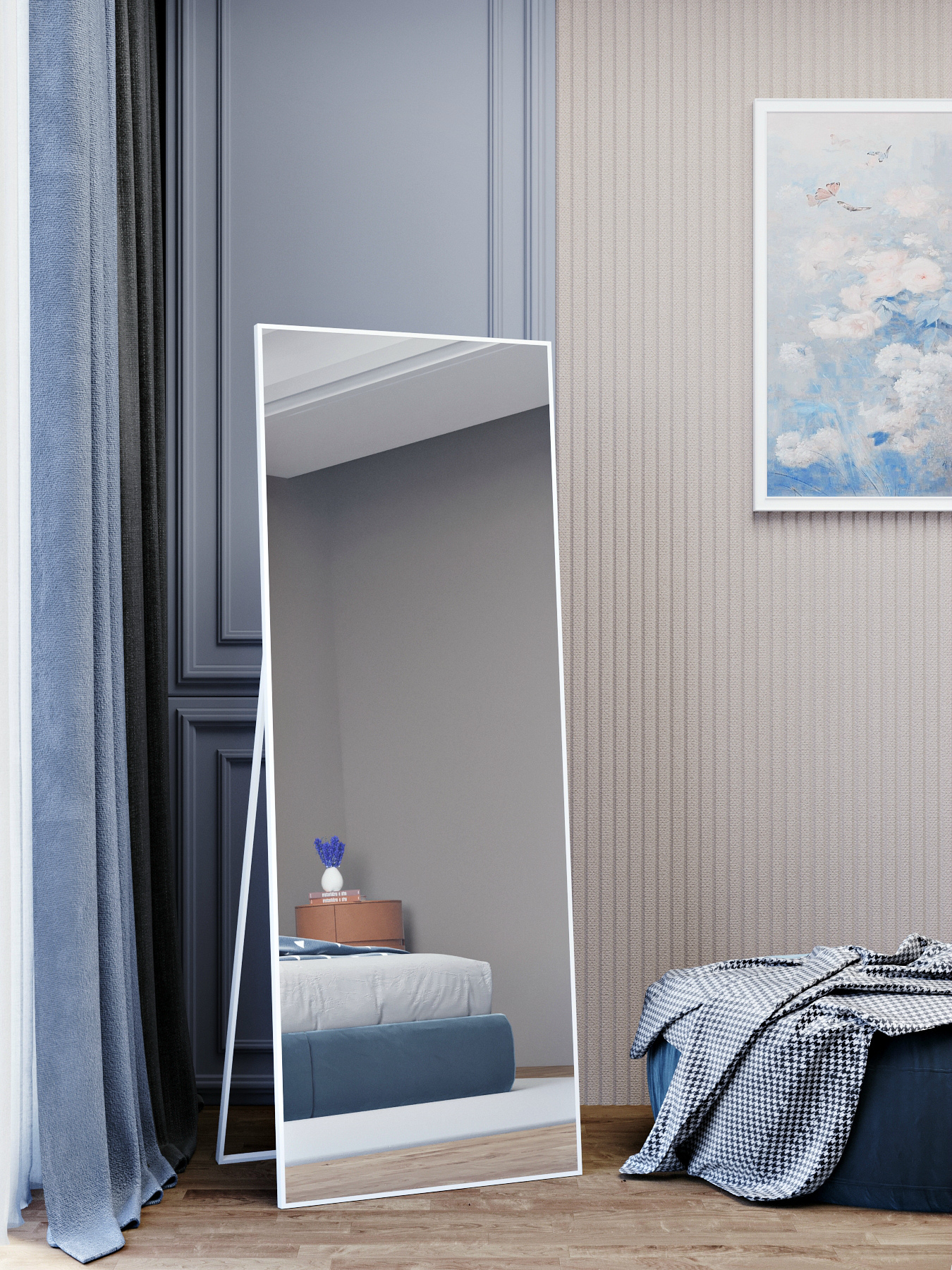 Дизайн светло-серой спальни (53 фото)