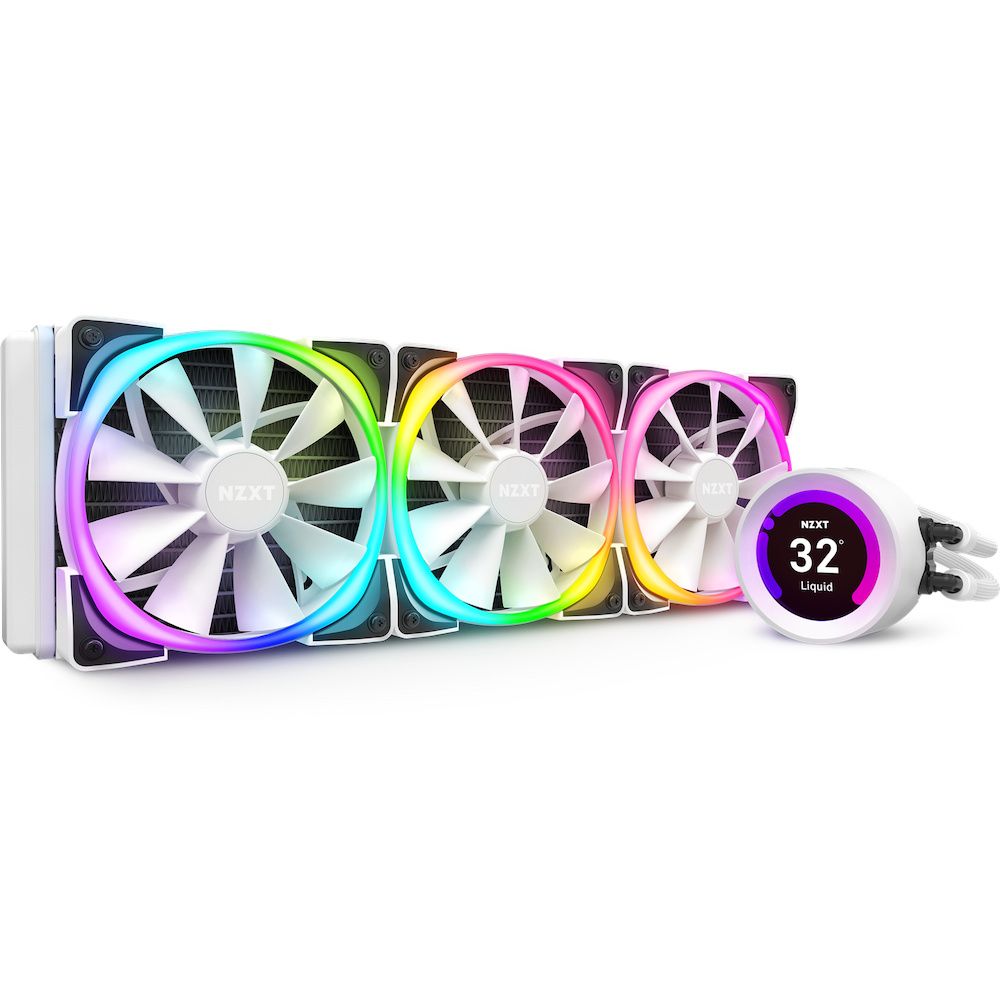 NZXT Компьютерный корпус Kraken Z73 RGB 360mm with LCD White