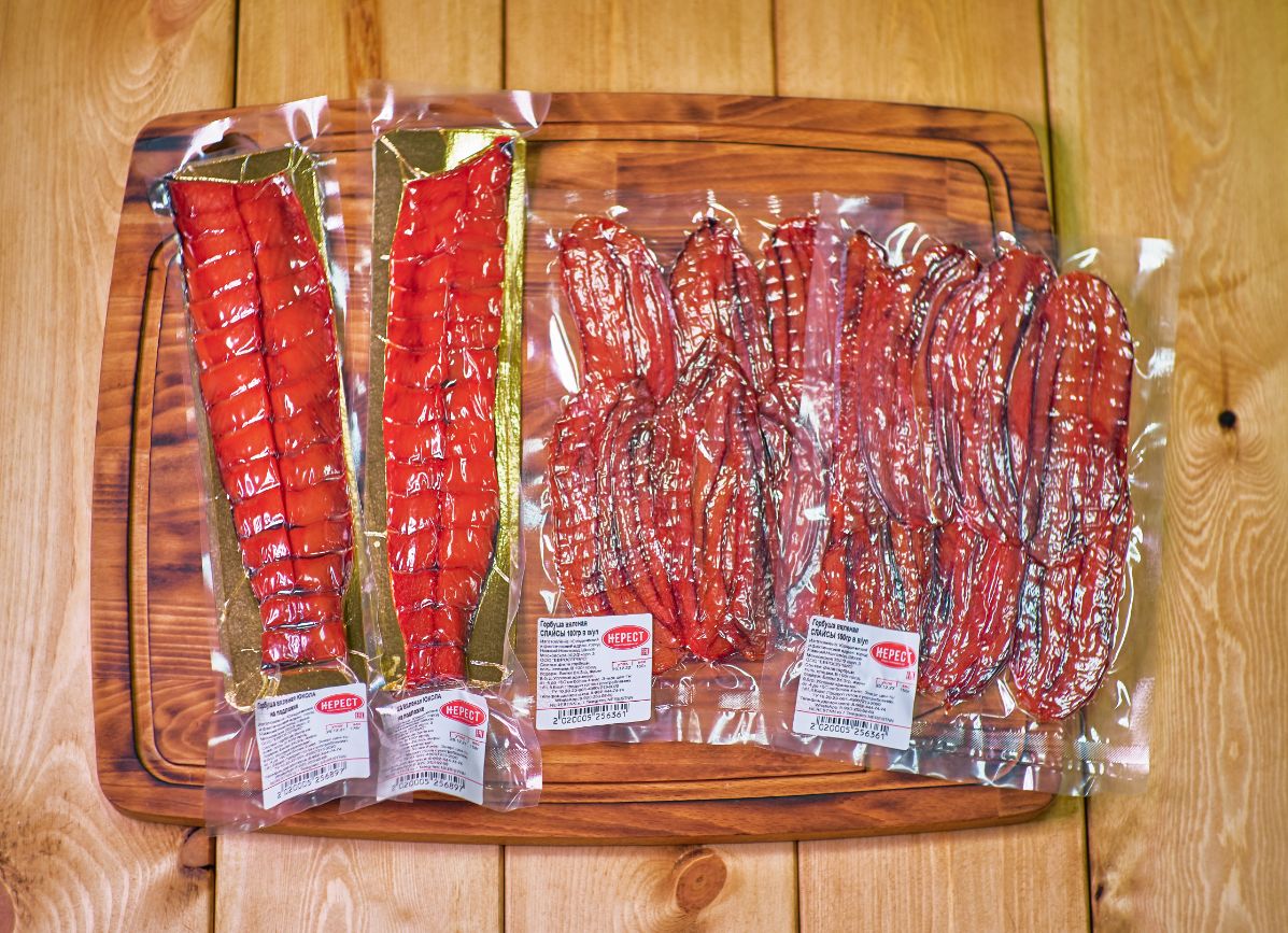 АССОРТИ: Горбуша слайсы 200 гр + Юкола Горбуши на подложке 300 гр ...