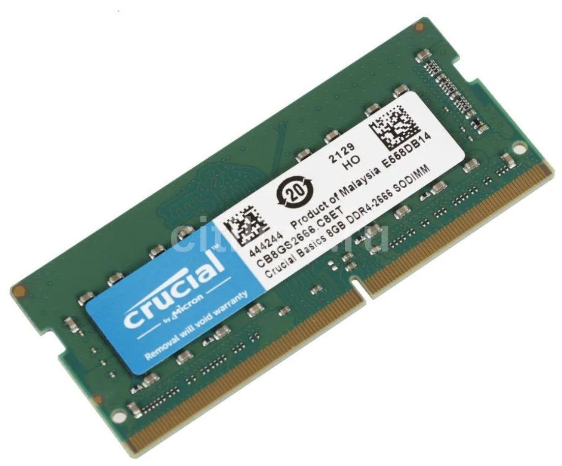 Модуль оперативной памяти Crucial 8 ГБ DDR4 PC21300 2666 MHz CL 19