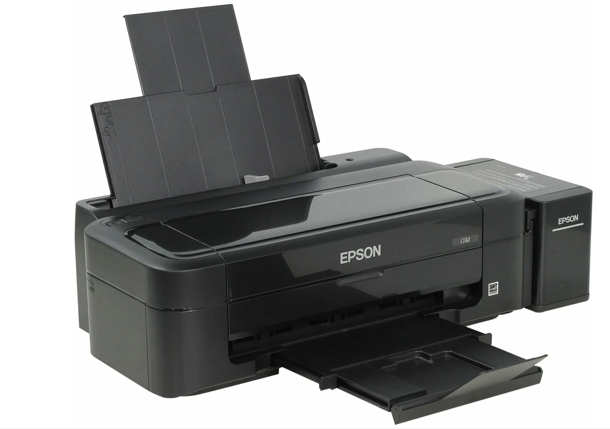 Струйный принтер для дома. Принтер струйный Epson l132. Принтер струйный Epson l132, черный. Epson Stylus l132 c11ce58403 {а4,27 стр./мин.5760 x 1440 .USB 2.0. Лоток 100 листов}. Epson Stylus l132 принтер.