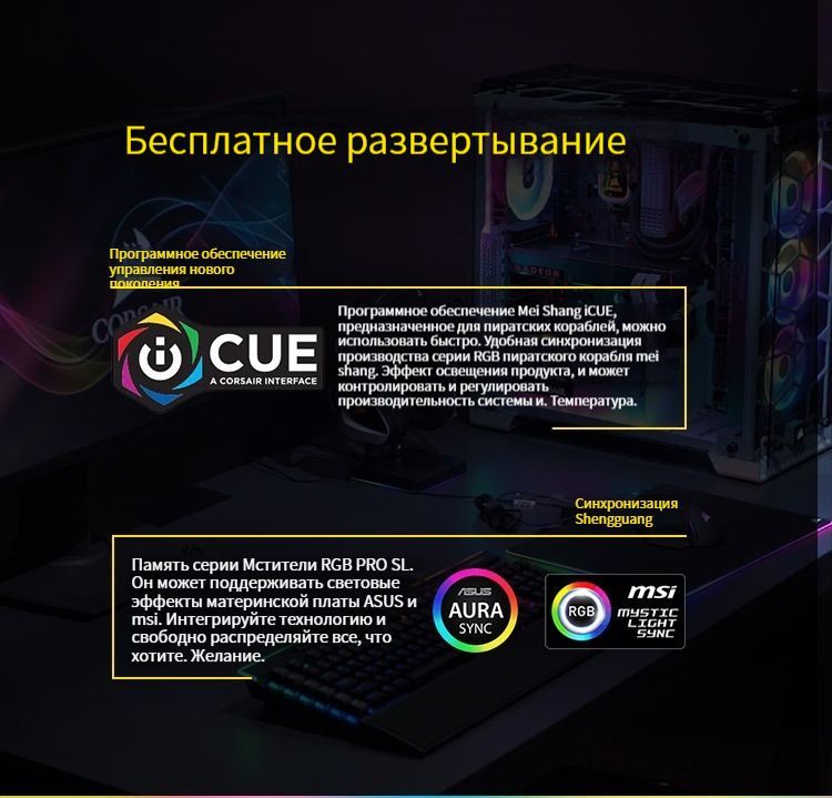 Модуль оперативной памяти Corsair B/VENGEANCE RGB PRO SL 36008 ГБ ...