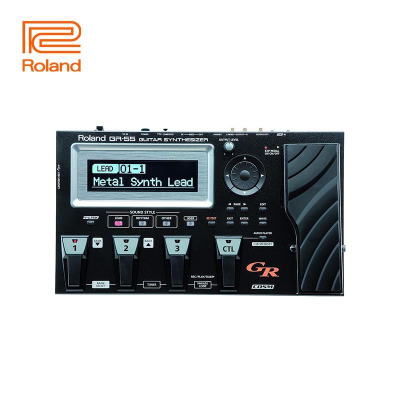 RolandGR-55Sчерныйпрофессиональныймногофункциональныйгитарныйсинтезаторпедальаксессуарыдлягитары