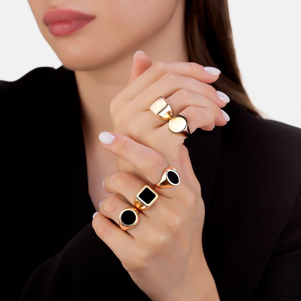Женская печатка, перстень из золота 585 пробы Красносельский ювелир, широкое кольцо квадратной формы, со вставкой фианит-кубический цирконий - купить с доставкой по выгодным ценам в интернет-магазине OZON (1125096499)