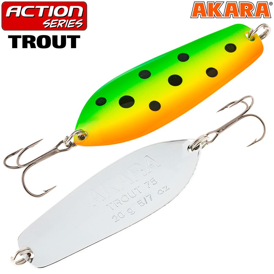 Блесна колеб. Akara Action Series Trout 85 26 гр. 3-Sil