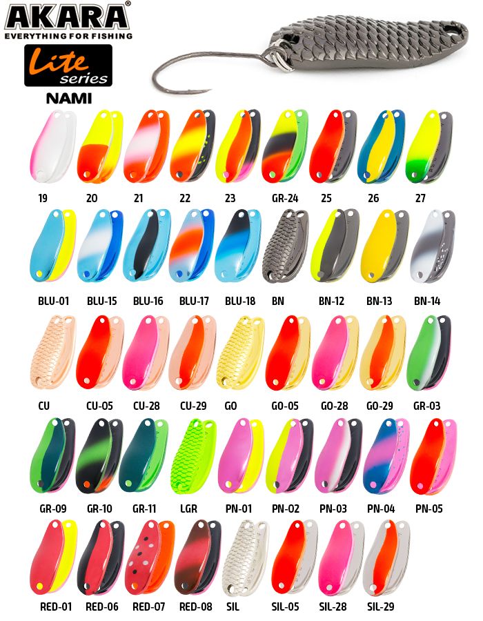 Блесна колеб. Akara Lite Series Nami 30 2,5 гр. Blue-17