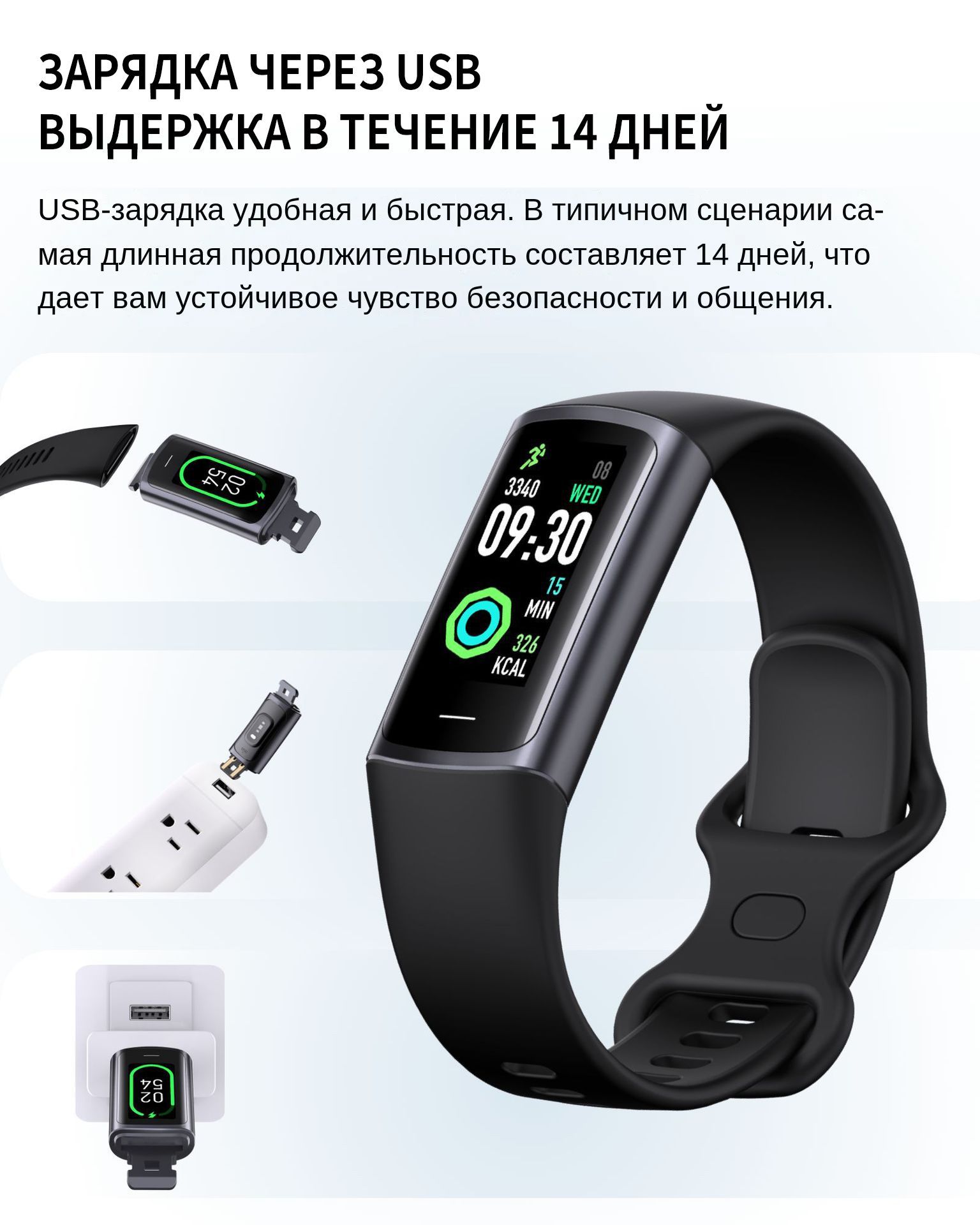 AKAM Фитнес-браслет Умные смарт часы C68L Водонепроницаемый, со звонком ...