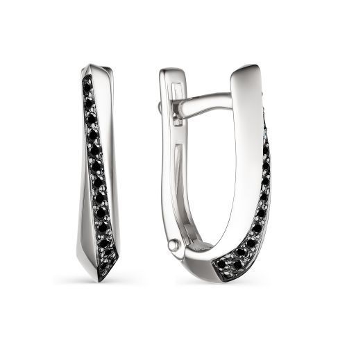 Серьги из белого золота c бриллиантами АЛЬКОР - купить с доставкой по ...