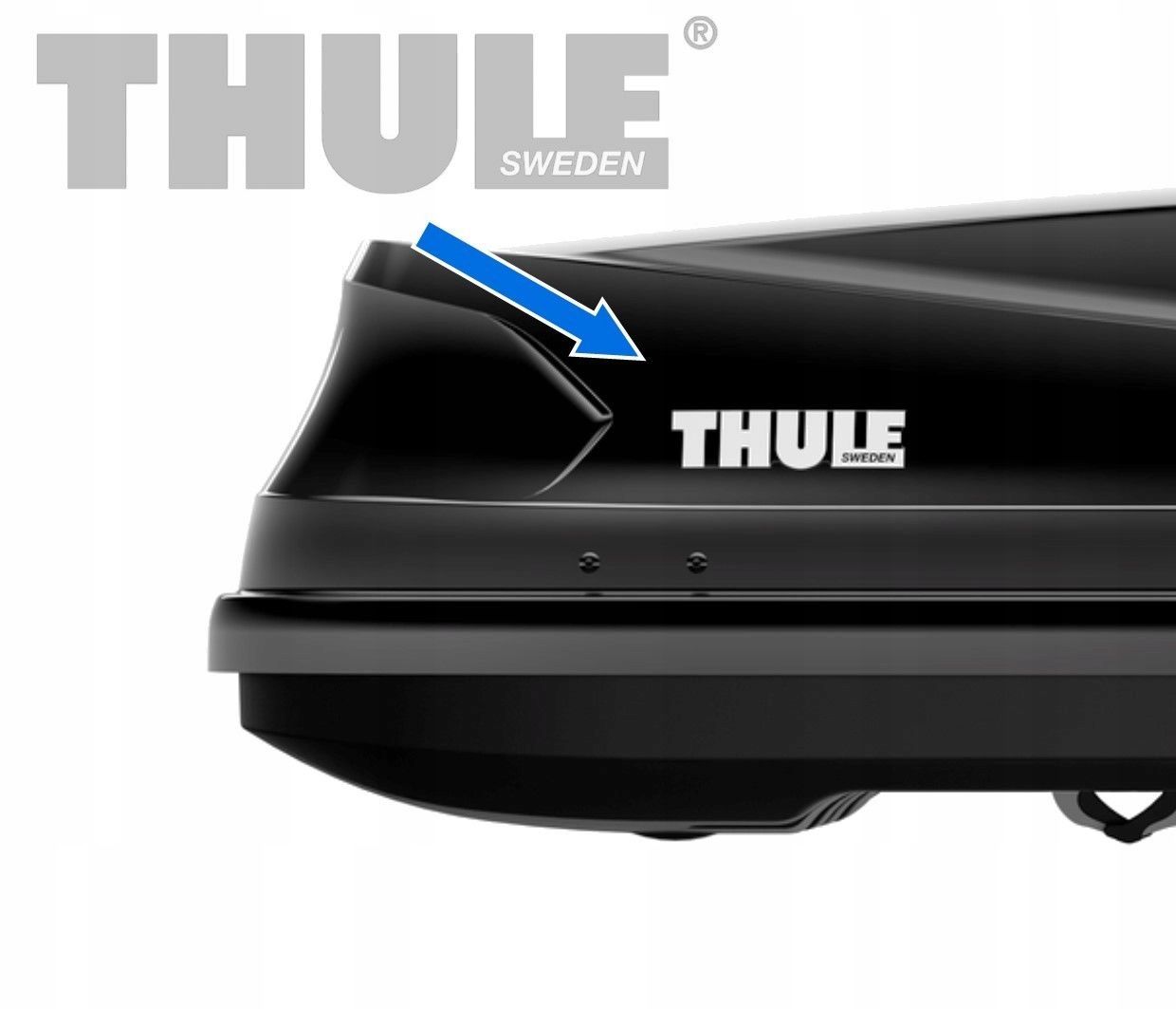 Наклейка Thule на багажник на крыше (белый) 17x4,2 см. 2 шт.