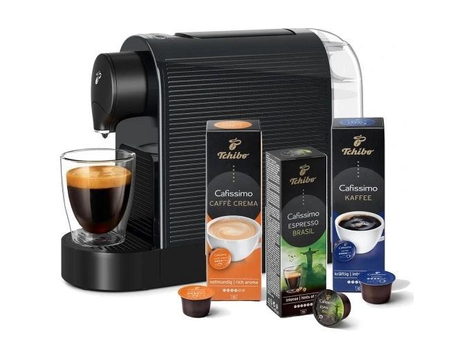 Капсульная Кофемашина Tchibo Pure Plus, Черный, Черный Матовый.