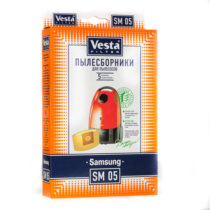 Мешки-пылесборники Vesta Filter SM 05 для пылесосов SAMSUNG, 5 шт #1