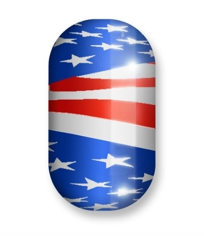 Minx наклейки для ногтей Metallic american flag 116-016 #1