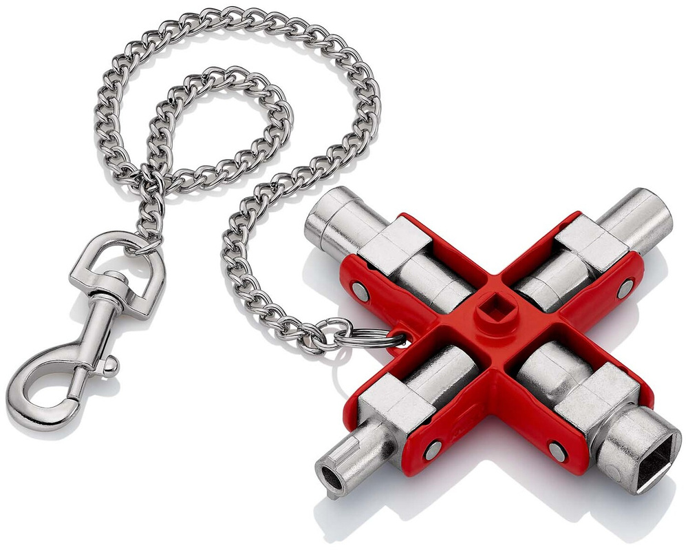 KNIPEX Ключ крестовой 4-лучевой универсальный для стандартных шкафов и .